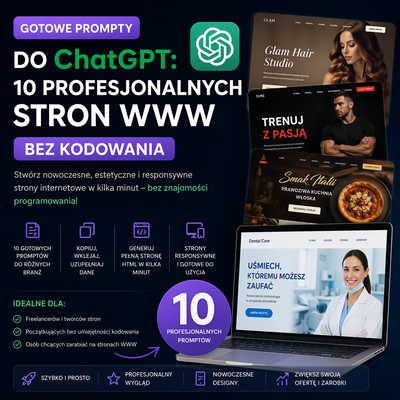 Gotowe Prompty do ChatGPT: 10 Profesjonalnych Stron WWW Bez Kodowania